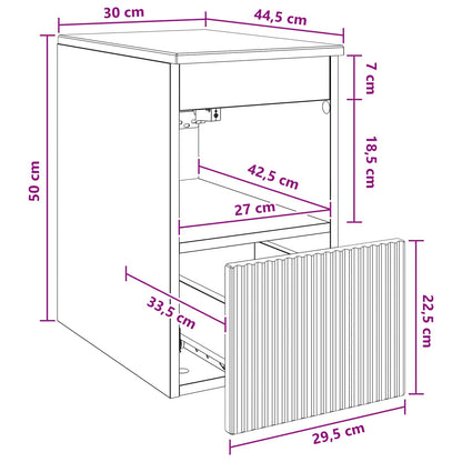 Mobile da Bagno Rovere Fumo 30 x 44,5 x 50 cm | homemem39