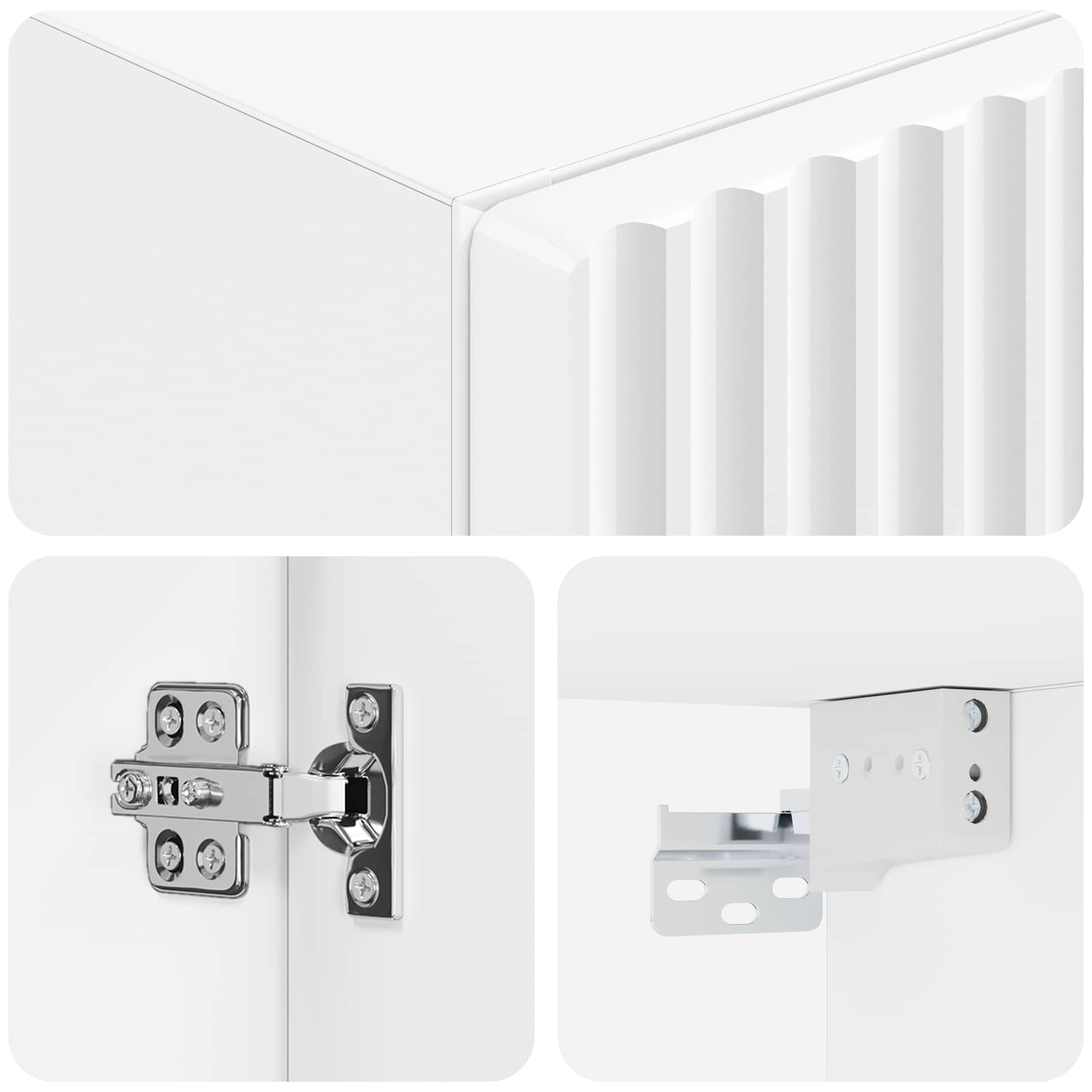 Mobiletto da Bagno a Muro Bianco 33 x 34,5 x 160 cm | homemem39