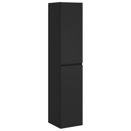 Mobiletto da Bagno a Muro Nero 33 x 34,5 x 160 cm | homemem39