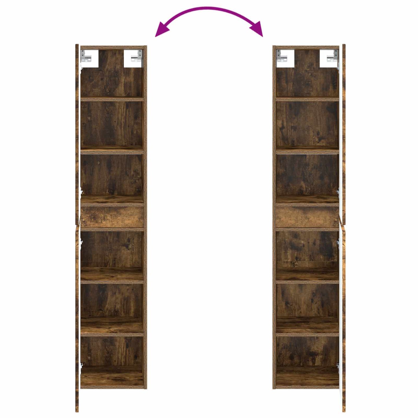 Mobiletto da Bagno a Muro Rovere Fumo 33 x 34,5 x 160 cm | homemem39