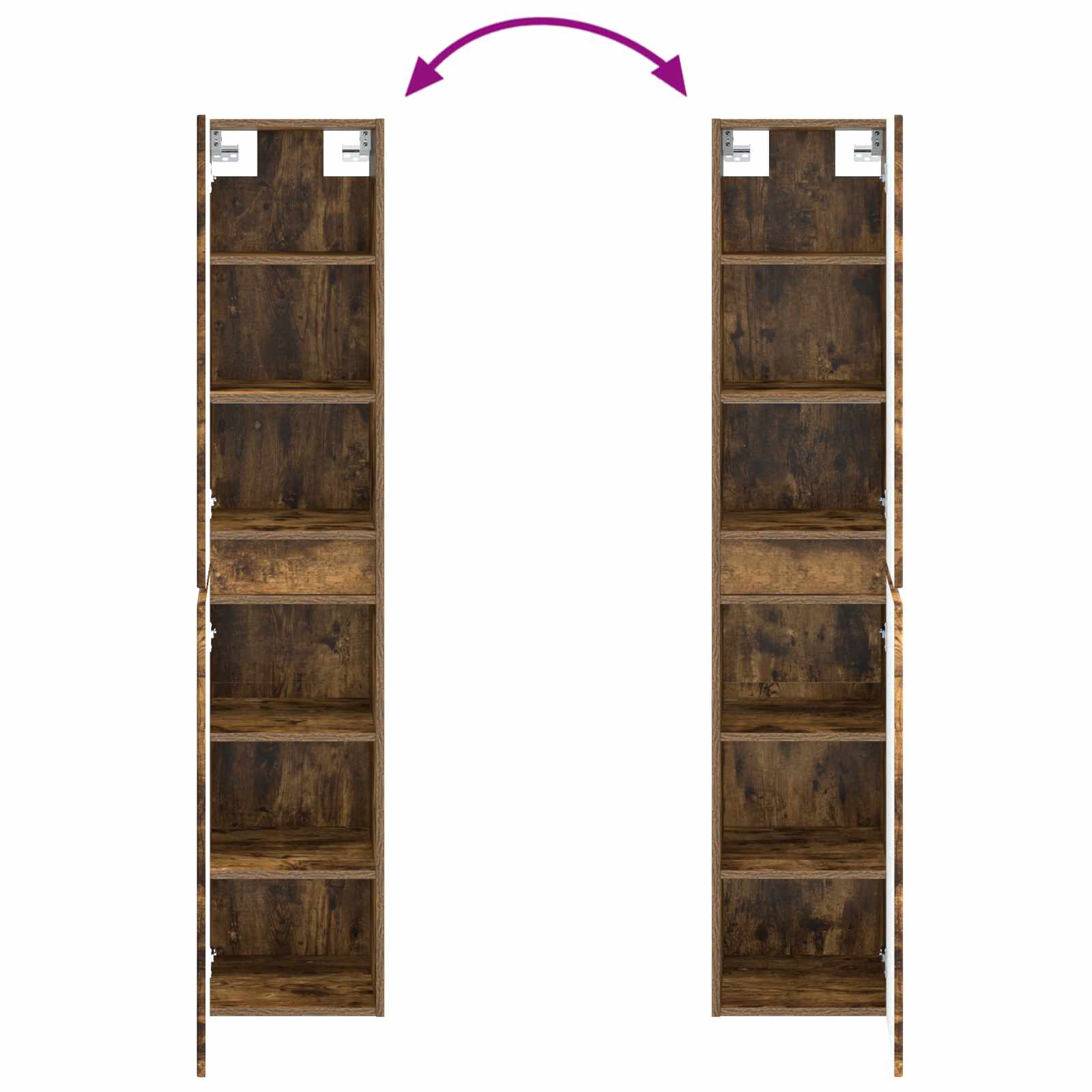 Mobiletto da Bagno a Muro Rovere Fumo 33 x 34,5 x 160 cm | homemem39