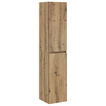 Mobiletto da Bagno a Muro Rovere Artigianale 33 x 34,5 x 160 cm | homemem39