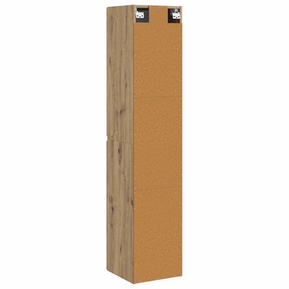 Mobiletto da Bagno a Muro Rovere Artigianale 33 x 34,5 x 160 cm | homemem39