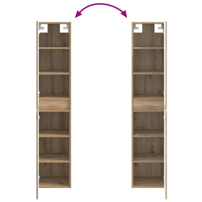 Mobiletto da Bagno a Muro Rovere Artigianale 33 x 34,5 x 160 cm | homemem39