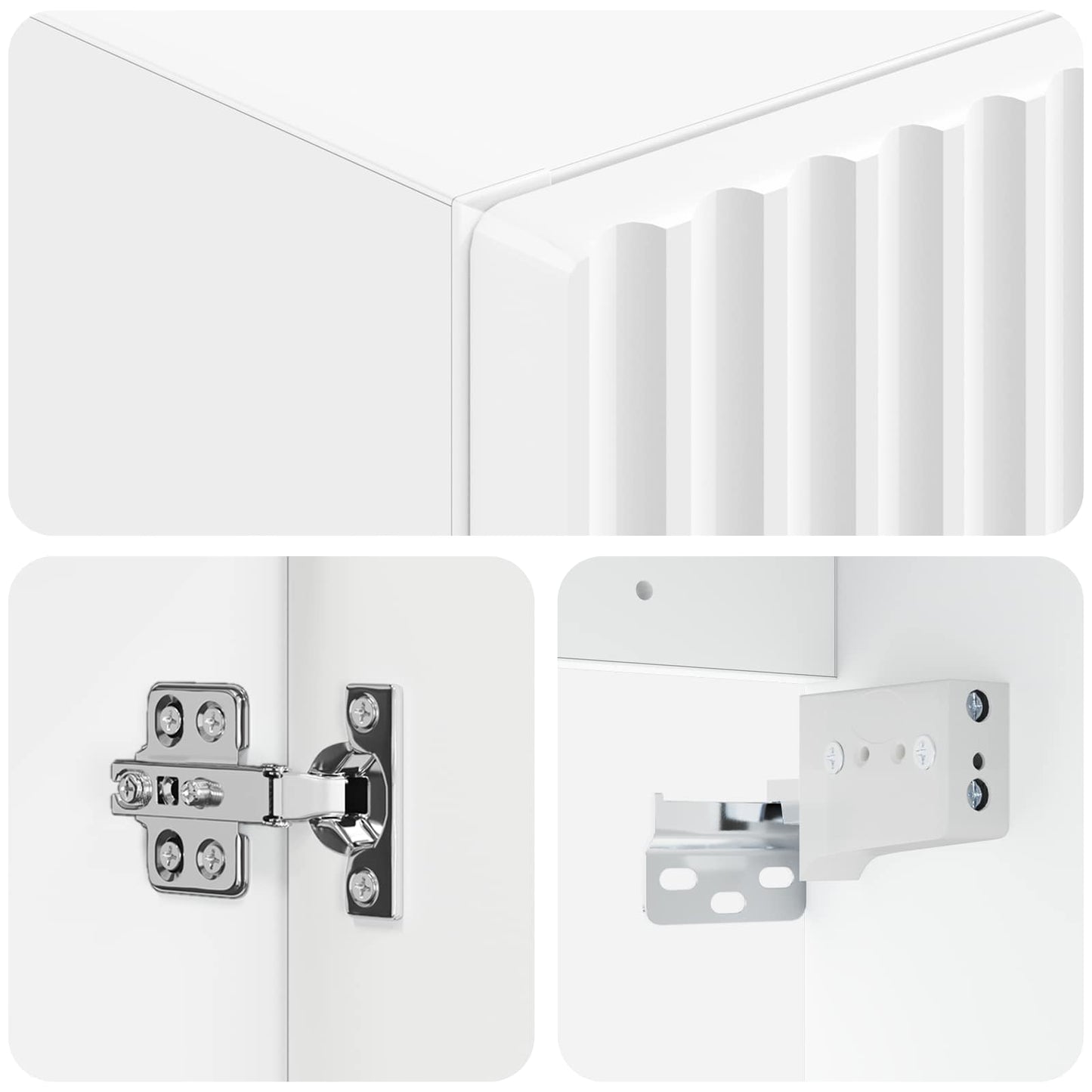 Mobiletto da Bagno a Muro Bianco 33 x 34,5 x 100 cm | homemem39