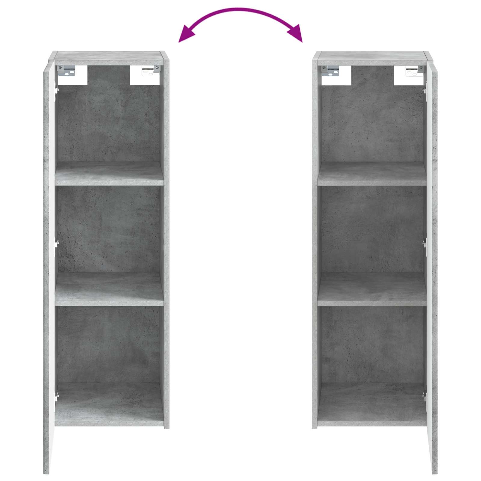 Mobiletto da Bagno a Muro Grigio Cemento 33 x 34,5 x 100 cm | homemem39