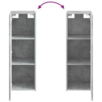 Mobiletto da Bagno a Muro Grigio Cemento 33 x 34,5 x 100 cm | homemem39