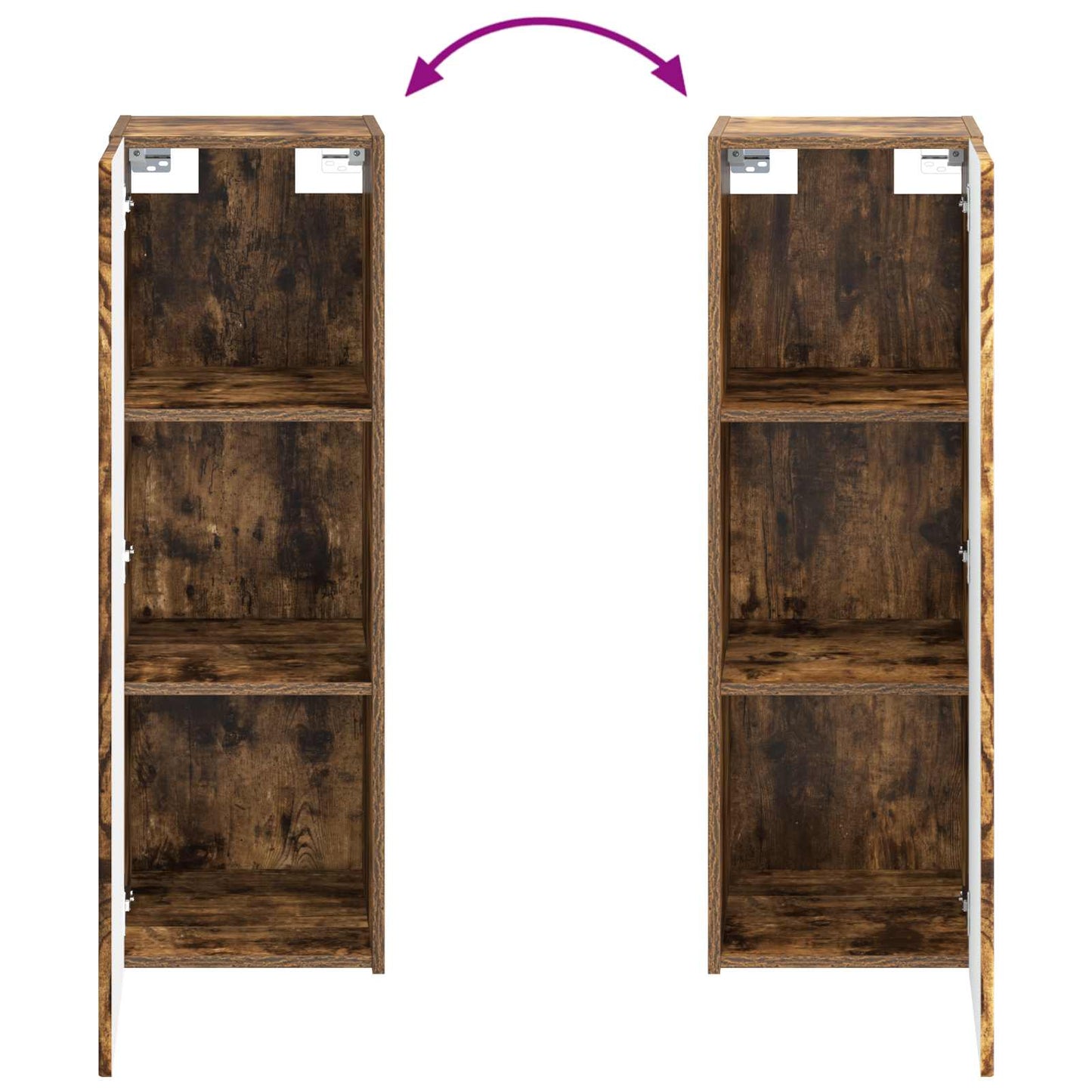 Mobiletto da Bagno a Muro Rovere Fumo 33 x 34,5 x 100 cm | homemem39