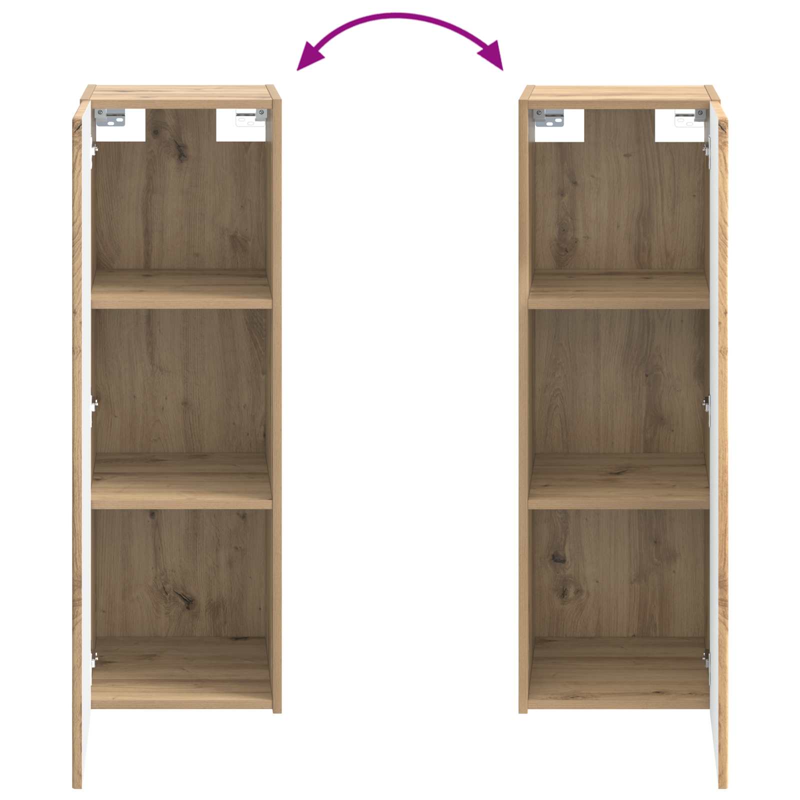 Mobiletto da Bagno a Muro Rovere Artigianale 33 x 34,5 x 100 cm | homemem39
