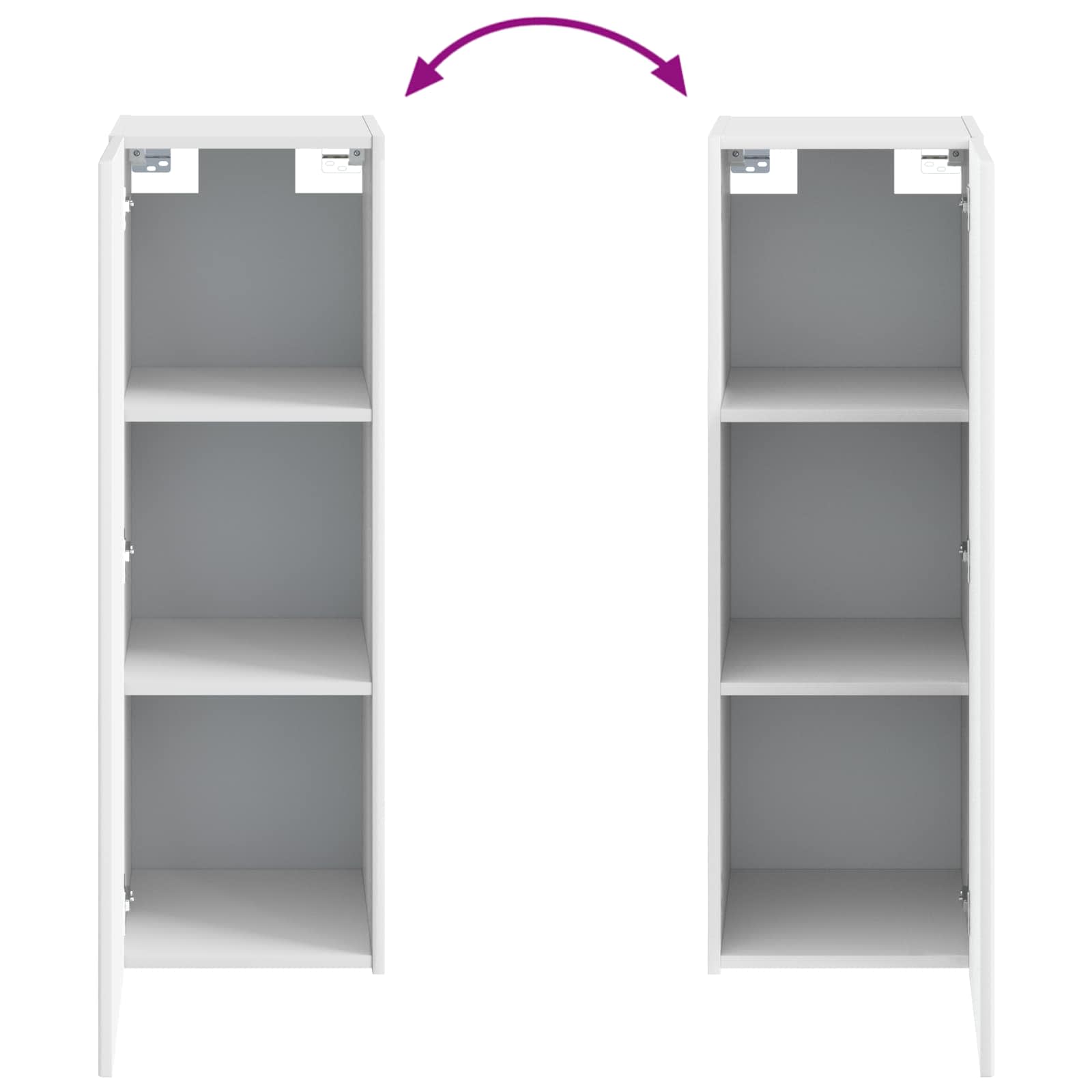 Mobiletto da Bagno a Muro Bianco 33 x 34,5 x 60 cm | homemem39