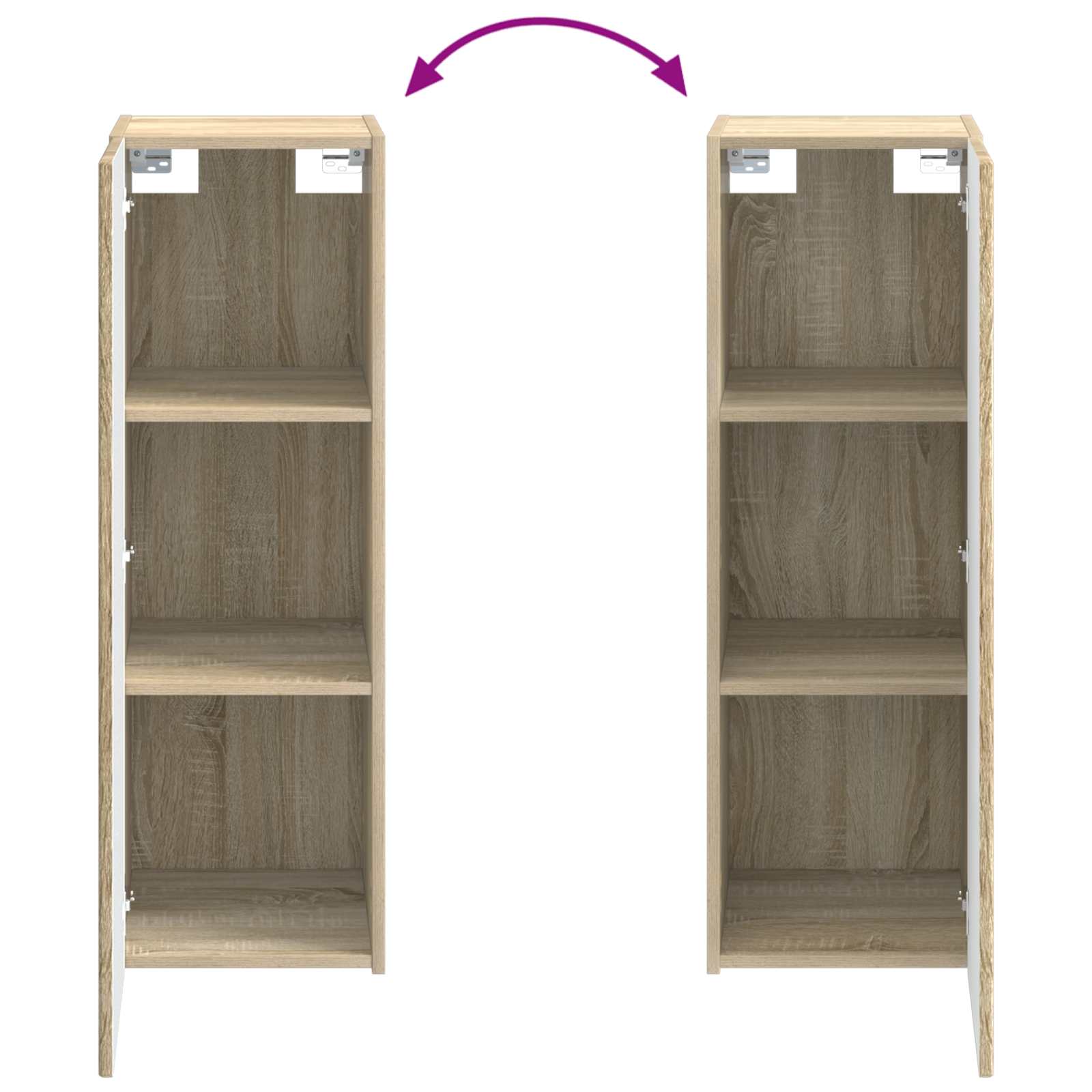 Mobiletto da Bagno a Muro Rovere Sonoma 33 x 34,5 x 60 cm | homemem39