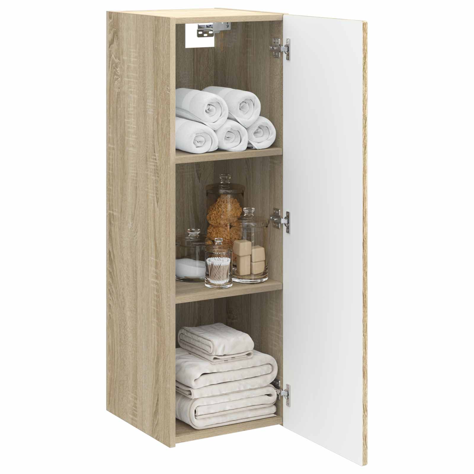Mobiletto da Bagno a Muro Rovere Sonoma 33 x 34,5 x 60 cm | homemem39