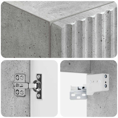 Mobiletto da Bagno a Muro Grigio Cemento 33 x 34,5 x 60 cm | homemem39