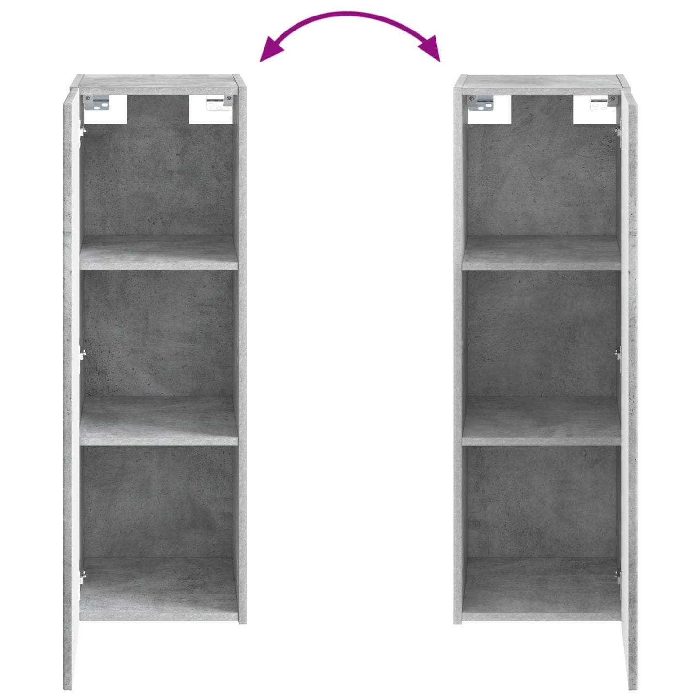 Mobiletto da Bagno a Muro Grigio Cemento 33 x 34,5 x 60 cm | homemem39