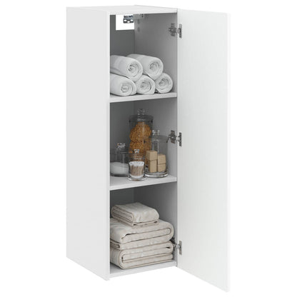 Mobiletto da Bagno a Muro Bianco Lucido 33 x 34,5 x 60 cm