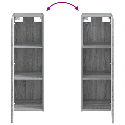 Mobiletto da Bagno a Muro Sonoma grigio 33 x 34,5 x 60 cm | homemem39