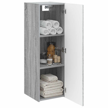Mobiletto da Bagno a Muro Sonoma grigio 33 x 34,5 x 60 cm | homemem39