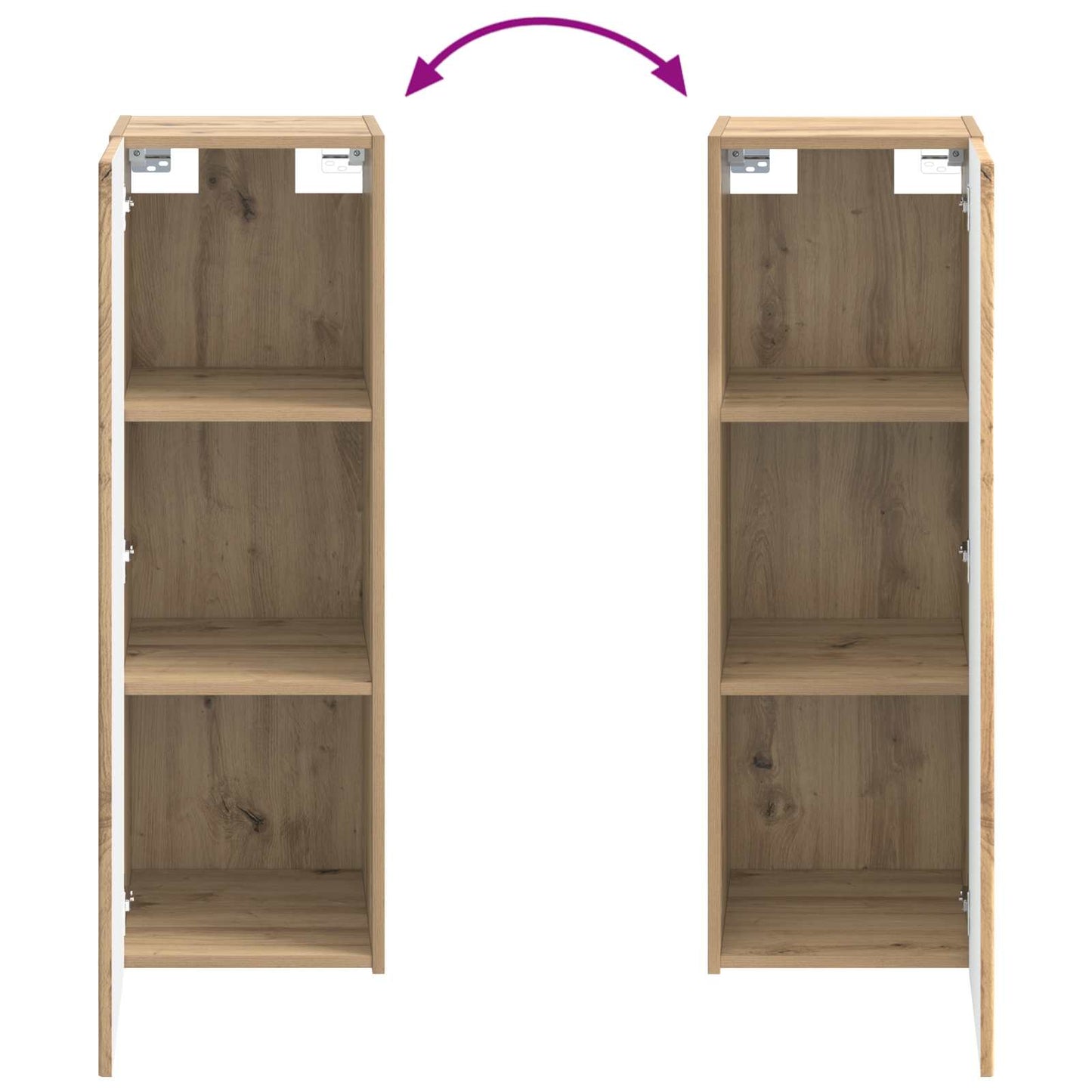 Mobiletto da Bagno a Muro Rovere Artigianale 33 x 34,5 x 60 cm