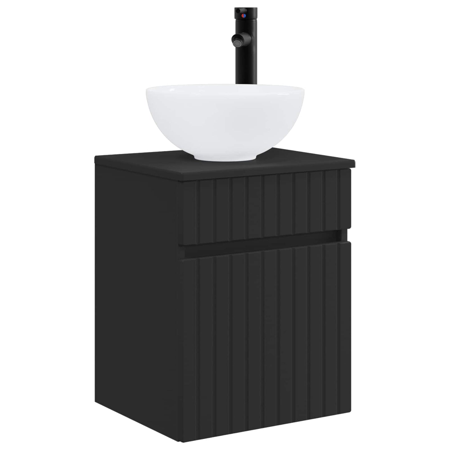 Mobile lavabo da parete Nero 39 x 35 x 63 cm | homemem39