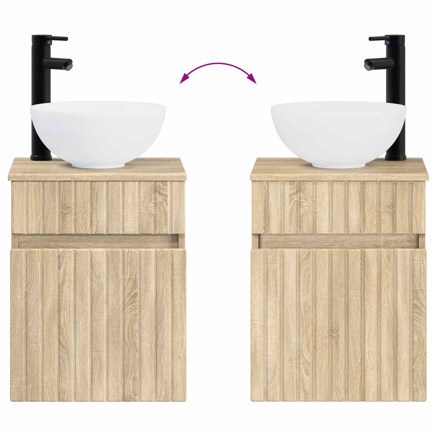 Mobile lavabo da parete Rovere Sonoma 39 x 35 x 63 cm | homemem39