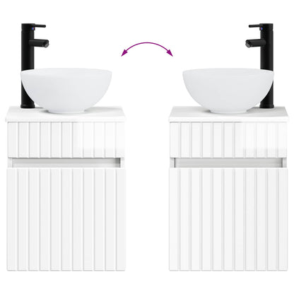 Mobile lavabo da parete Bianco Lucido 39 x 35 x 63 cm | homemem39