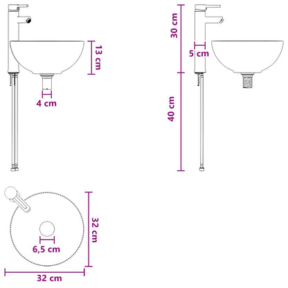 Mobile lavabo da parete Rovere Fumo 39 x 35 x 63 cm | homemem39