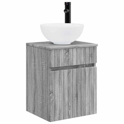 Mobile lavabo da parete Sonoma grigio 39 x 35 x 63 cm | homemem39