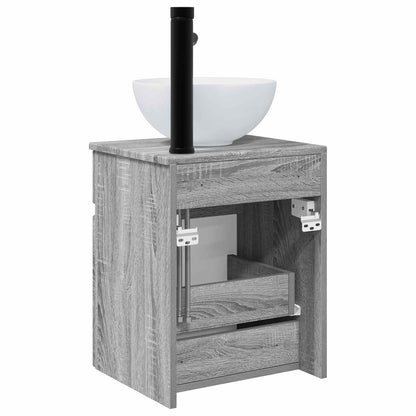 Mobile lavabo da parete Sonoma grigio 39 x 35 x 63 cm | homemem39