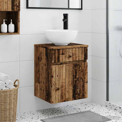 Mobile lavabo da parete Legno antico 39 x 35 x 63 cm | homemem39