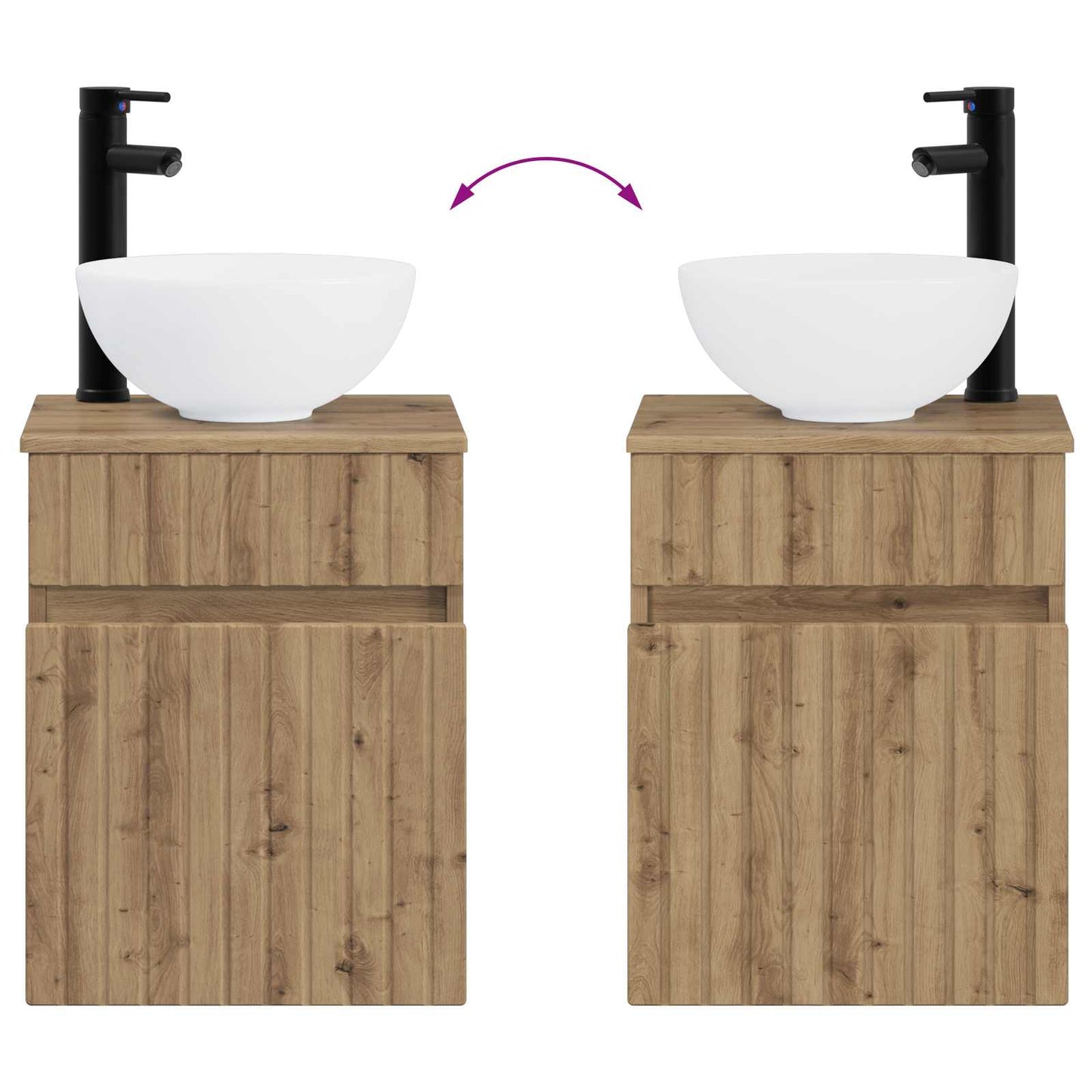 Mobile lavabo da parete Rovere Artigianale 39 x 35 x 63 cm | homemem39