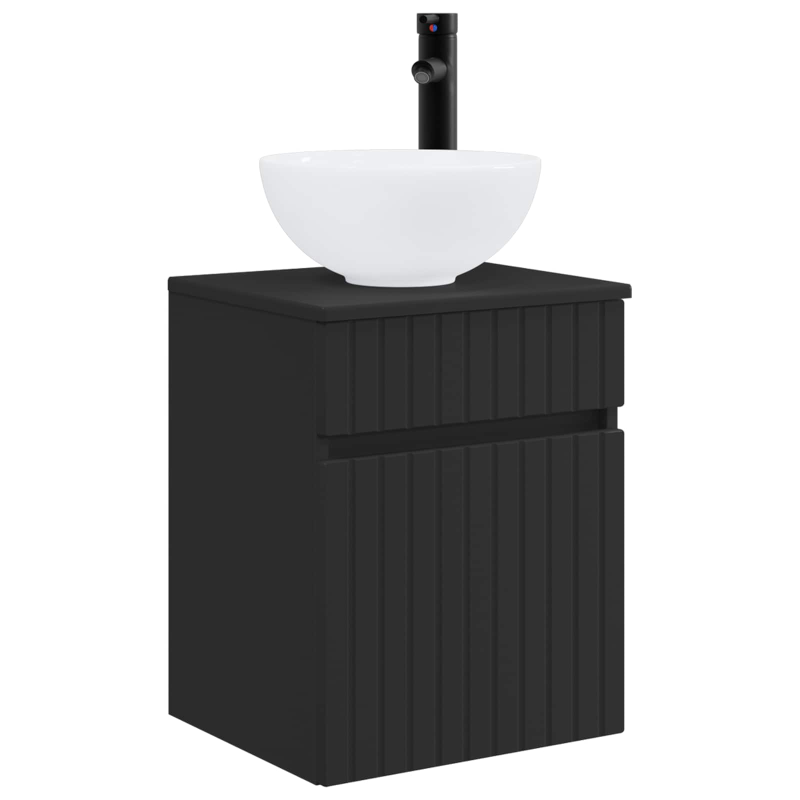 Mobile lavabo da parete Nero 39 x 41 x 64,5 cm | homemem39
