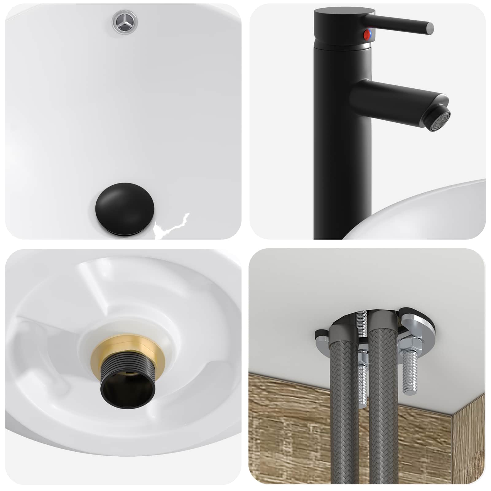 Mobile lavabo da parete Rovere Sonoma 39 x 41 x 64,5 cm | homemem39