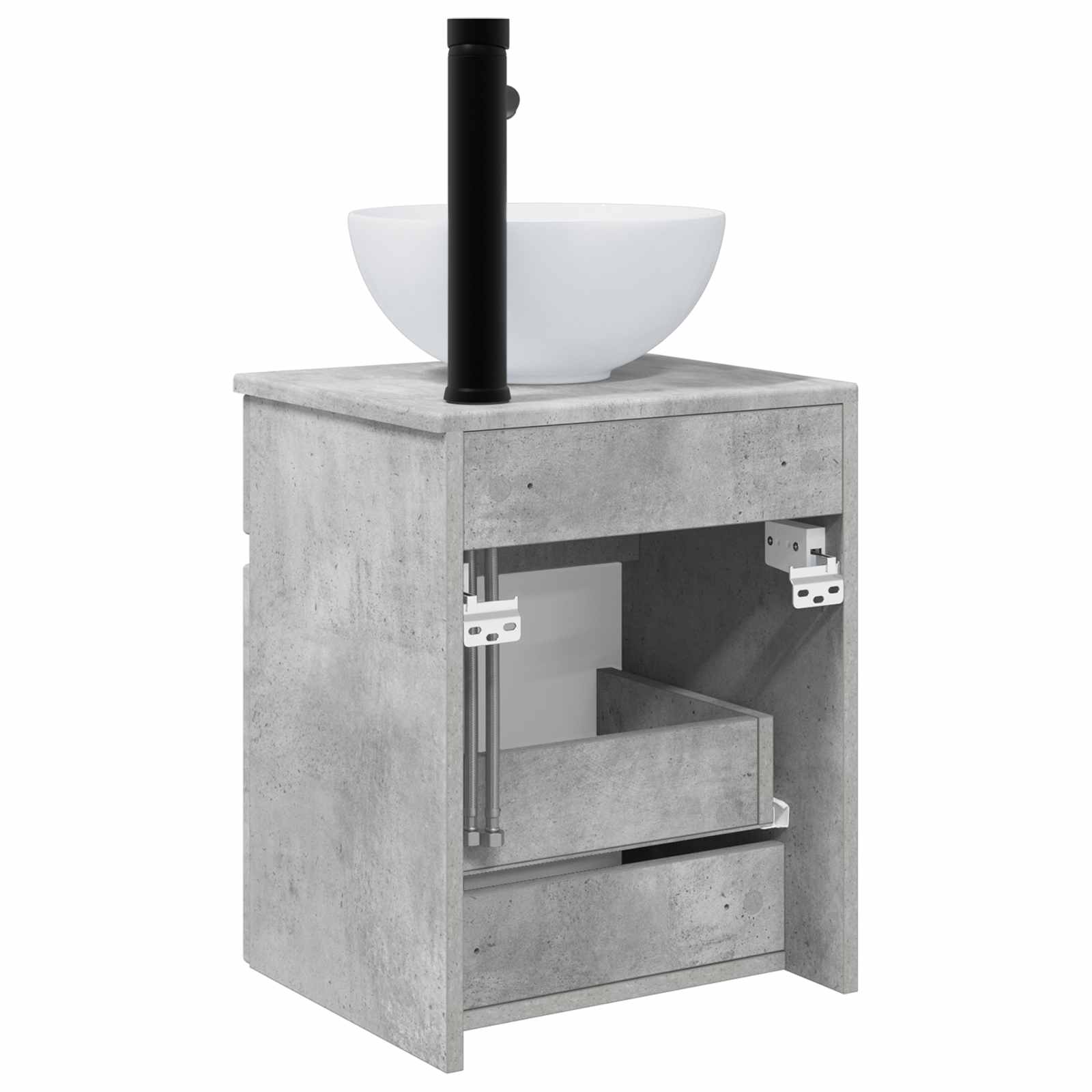 Mobile lavabo da parete Grigio Cemento 39 x 41 x 64,5 cm | homemem39