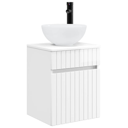 Mobile lavabo da parete Bianco Lucido 39 x 41 x 64,5 cm | homemem39
