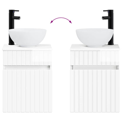 Mobile lavabo da parete Bianco Lucido 39 x 41 x 64,5 cm | homemem39