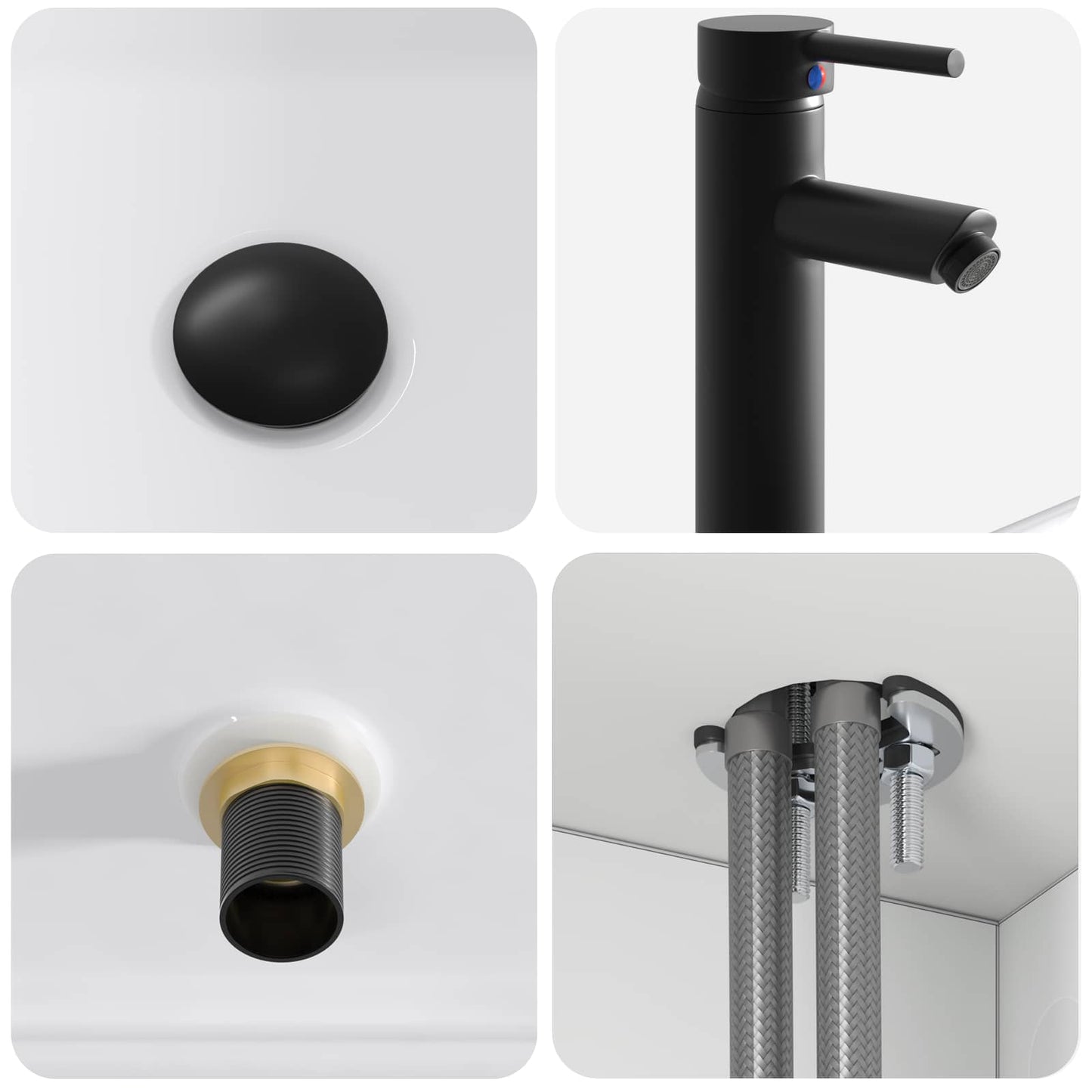 Mobile lavabo da parete Bianco 49 x 41 x 63 cm | homemem39