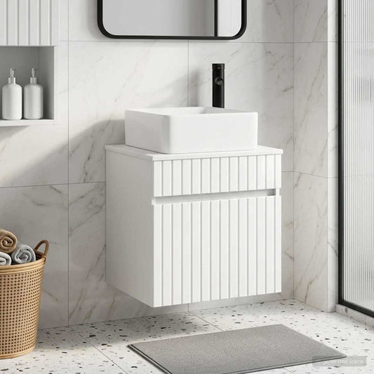 Mobile lavabo da parete Bianco Lucido 49 x 41 x 63 cm | homemem39