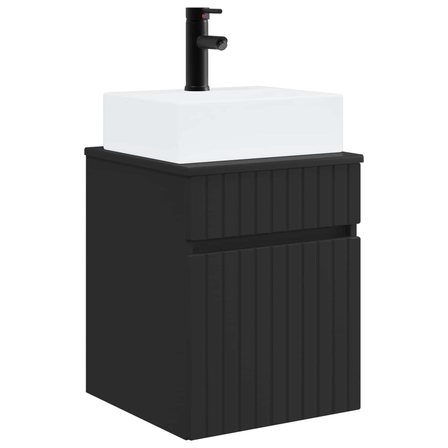 Mobile Lavabo da Parete Nero 39 x 41 x 62,5 cm | homemem39