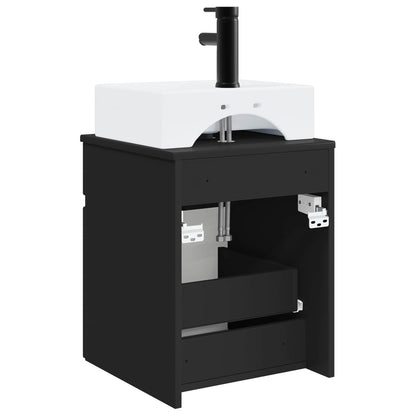 Mobile Lavabo da Parete Nero 39 x 41 x 62,5 cm | homemem39