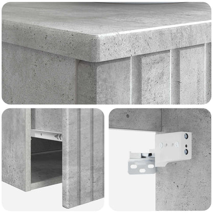 Mobile Lavabo da Parete Grigio Cemento 39 x 41 x 62,5 cm | homemem39