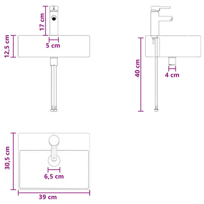 Mobile Lavabo da Parete Rovere Fumo 39 x 41 x 62,5 cm | homemem39