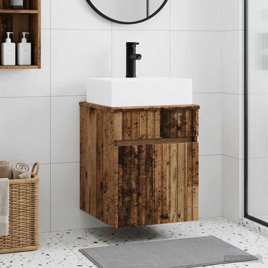 Mobile Lavabo da Parete Legno antico 39 x 41 x 62,5 cm - homemem39