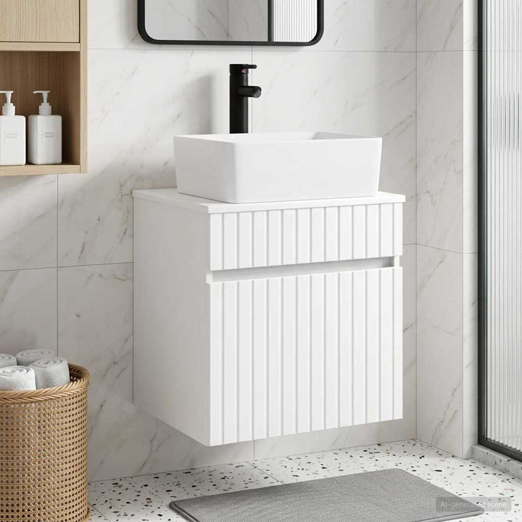 Mobile lavabo da parete Bianco 49 x 41 x 63 cm | homemem39