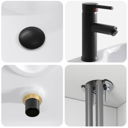Mobile lavabo da parete Bianco Lucido 49 x 41 x 63 cm | homemem39