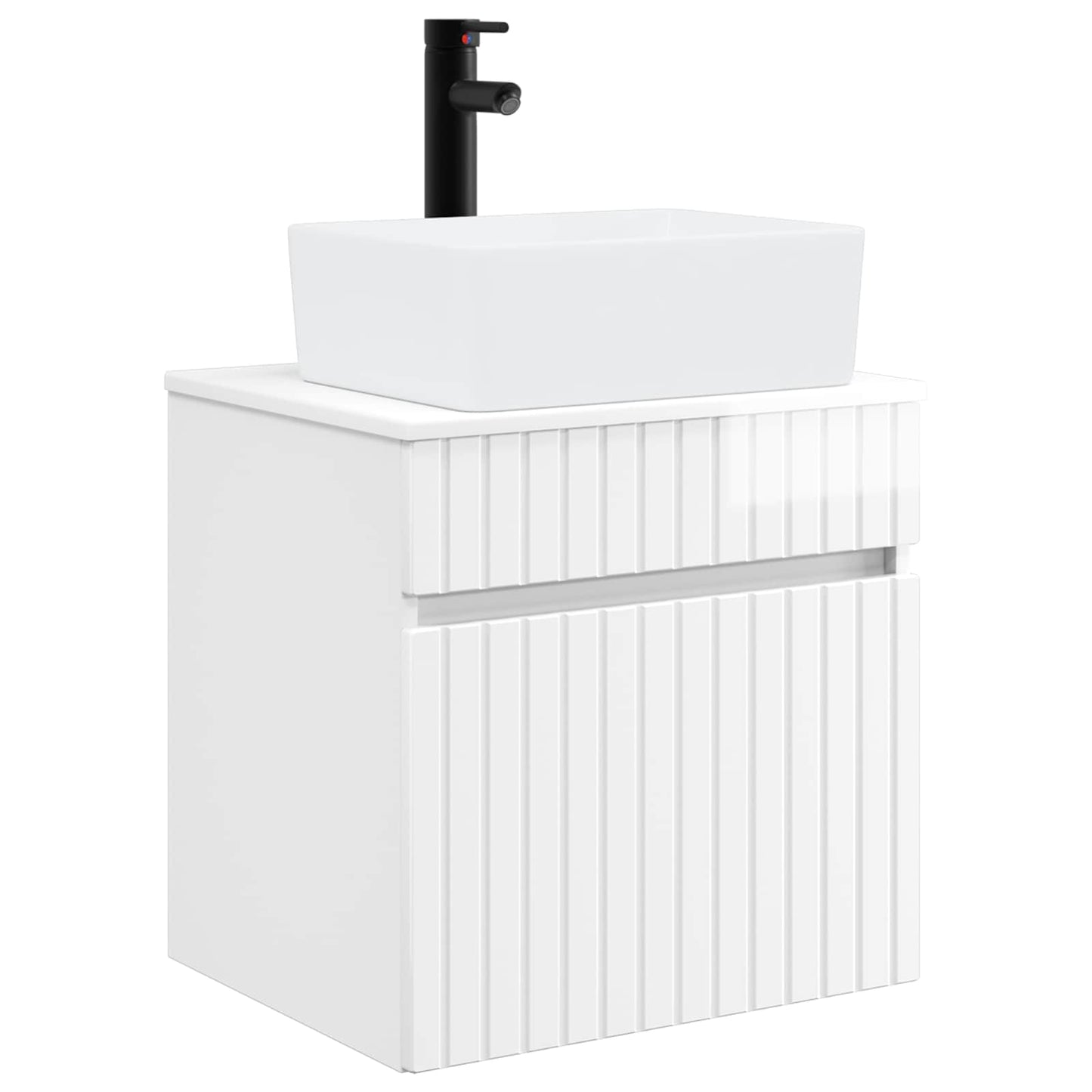 Mobile lavabo da parete Bianco Lucido 49 x 41 x 63 cm