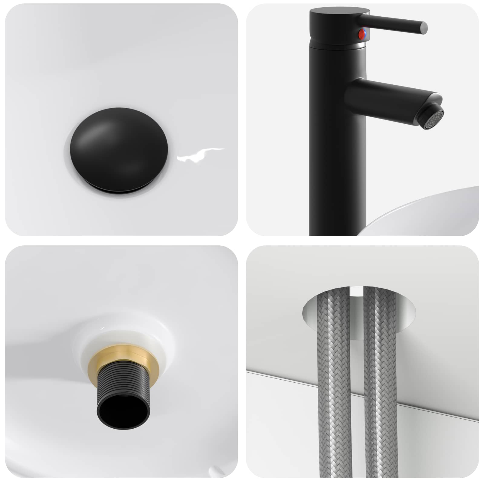 Mobile lavabo da parete Bianco Lucido 49 x 44,5 x 65 cm | homemem39