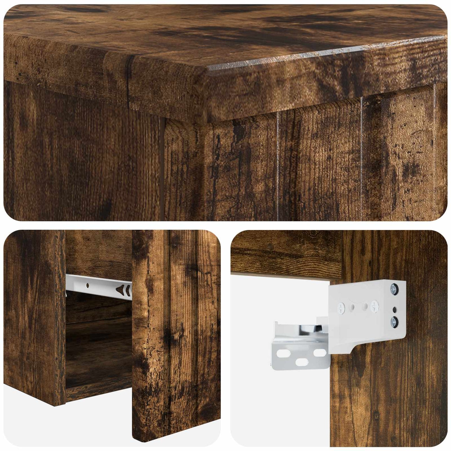 Mobile lavabo da parete Rovere Fumo 49 x 44,5 x 65 cm | homemem39