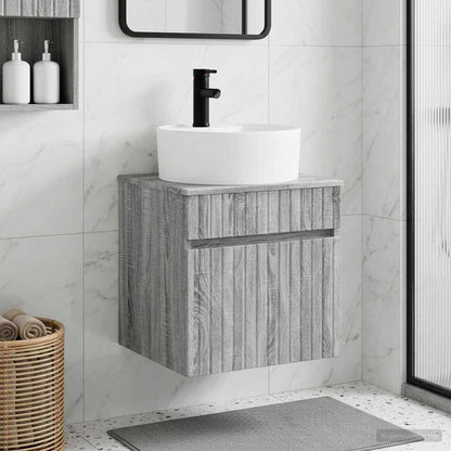 Mobile lavabo da parete Sonoma grigio 49 x 44,5 x 65 cm | homemem39