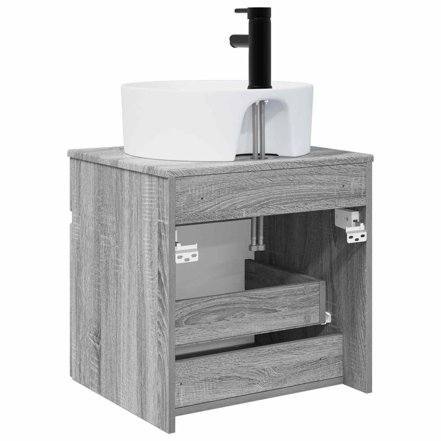 Mobile lavabo da parete Sonoma grigio 49 x 44,5 x 65 cm | homemem39