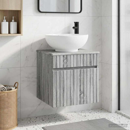 Mobile lavabo da parete Sonoma grigio 49 x 44,5 x 66,5 cm | homemem39